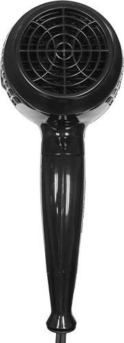 Voyager Hairdryer with retractable cord black/sliver back