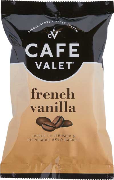 cafe valet french vanilla one cup coffee packets