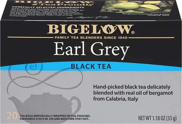 Bigelow Earl Grey Tea Regular Front of Box