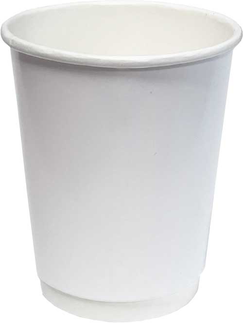 White Cup Double Wall Front
