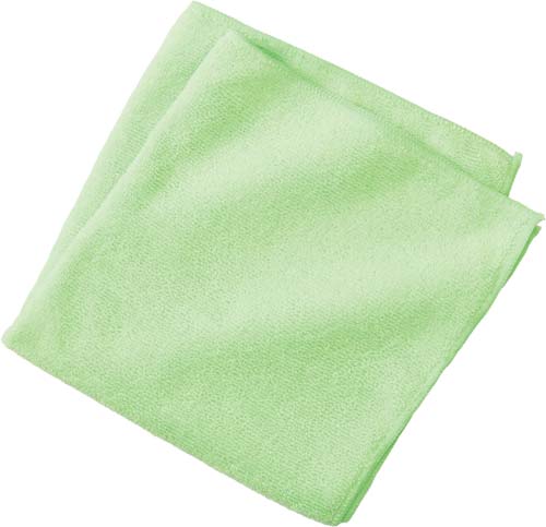 green microfiber towel square