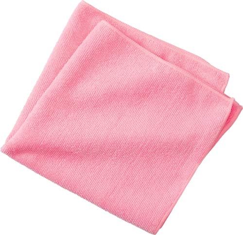 Pink Microfiber Towel Square Fold