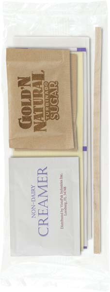Two Cup Condiment Pack Raw Sugar Wood Stir