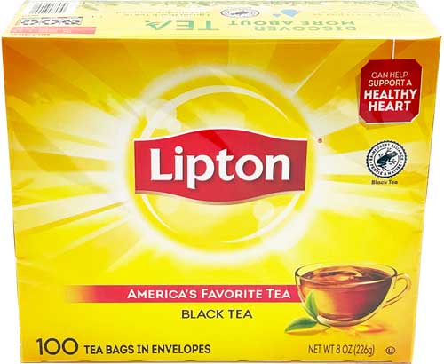 Lipton Black Tea Box of 100 Tea Bags