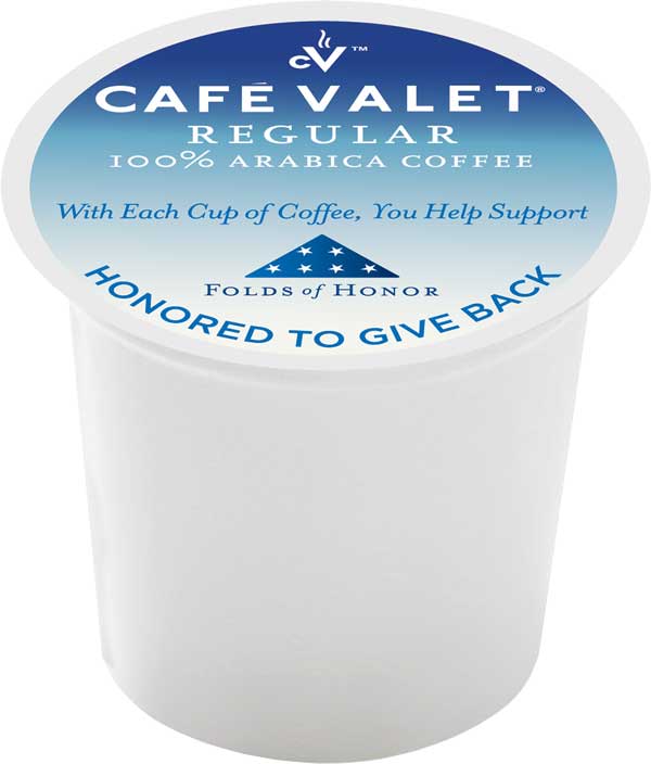 cafe valet fold of honor reg coffee pods one