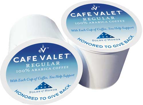 Cafe Valet Fold of Honor Reg Coffee Pods Two