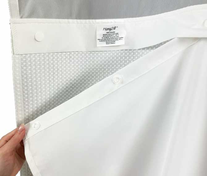 Hang2it Shower Curtain Liner 70x59
