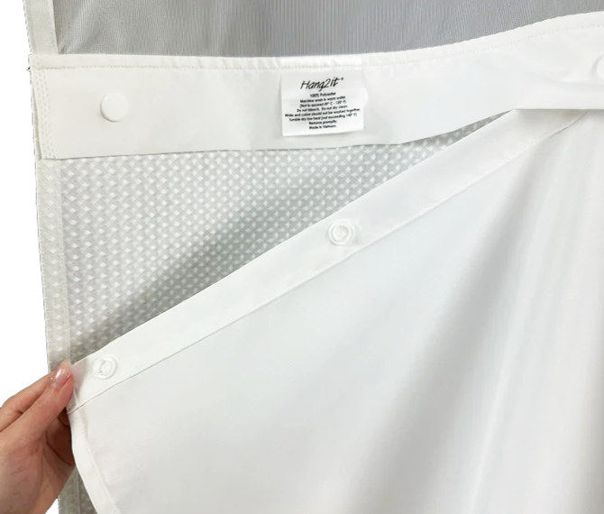 hang2it shower curtain liner 70x65