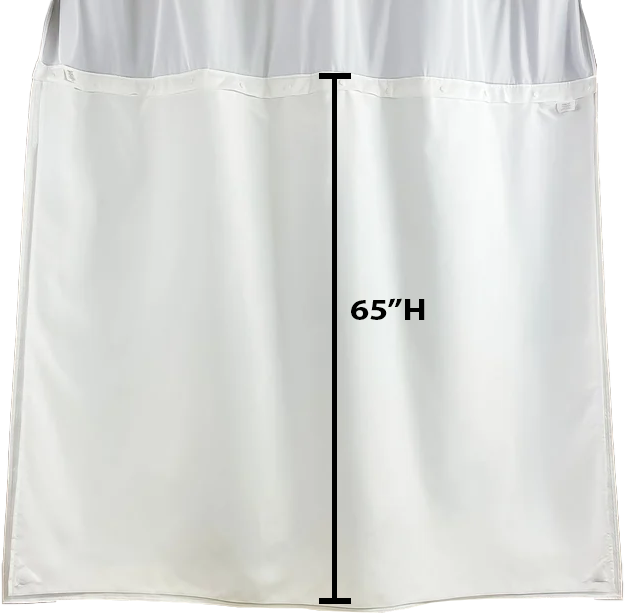 Hang2it Shower Curtain Liner 70x65 measured