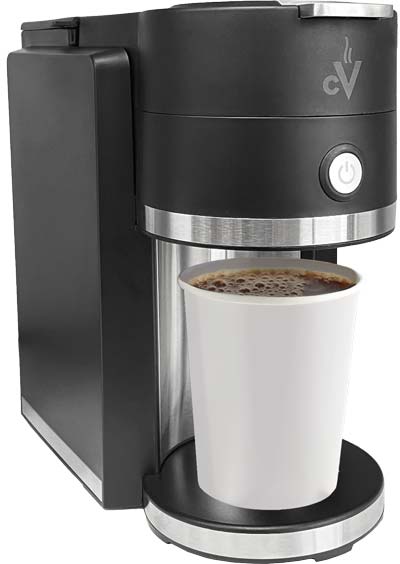 cafe valet barista with paper cup of coffee