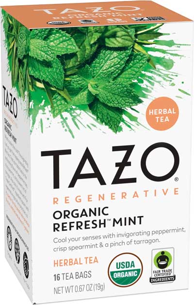 tazo refresh mint tea box