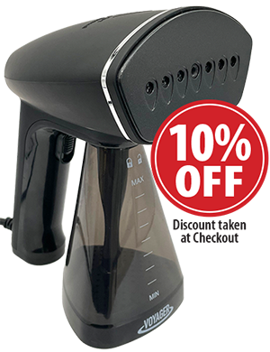 Voyager Cloud Handheld Clothes Steamer Front Left Side