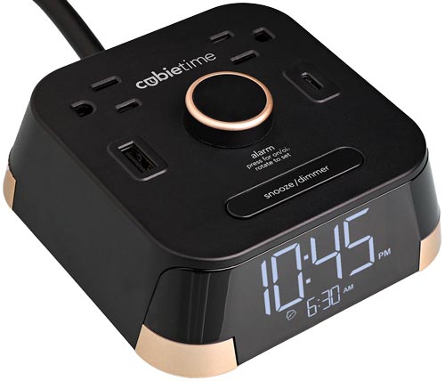 cubietime alarm & charging station top