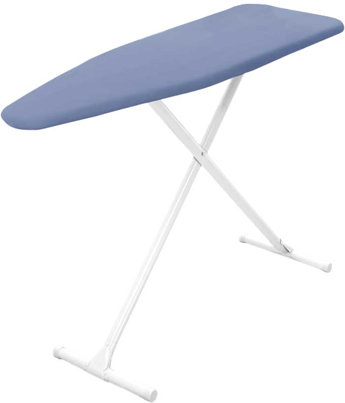 wardrobe ironing board 48x14 blue cover white t-legs standing