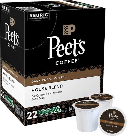 Peet’s Coffee, Dark Roast House Blend K-Cup Box
