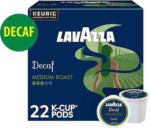 LavAzza Decaf Coffee Pod Box w/Decaf Button