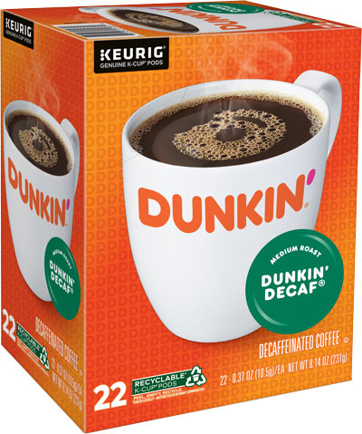 dunkin donuts decaf coffee k-cup box
