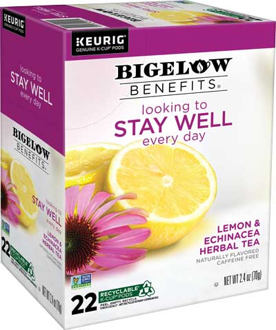Bigelow Stay Well Herbal Tea K-Cup Box