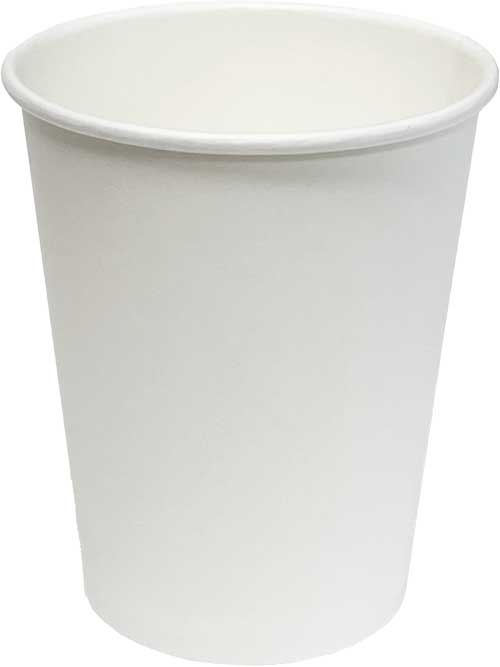 9 oz white paper cup front