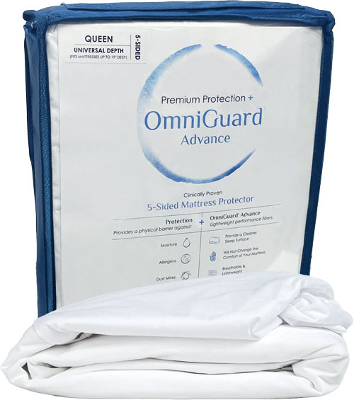 omniguard queen 5-sided mattress protector