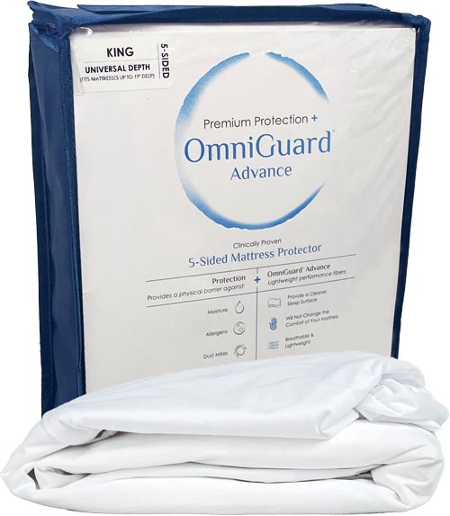 omniguard king 5-sided mattress protector