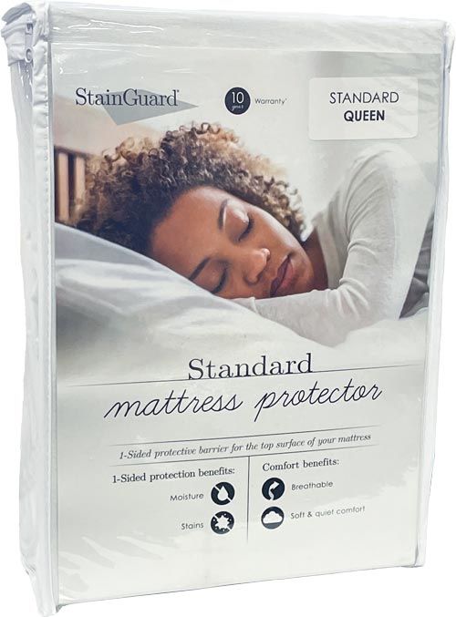 stainguard® queen mattress protector front