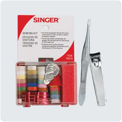 Sewing Kit, Nail clippers, tweezers, shower cap